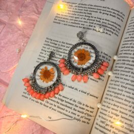 Peach Resin Earring