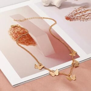 Delicate Gold Butterfly Charm Necklace