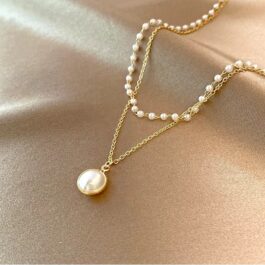 Pearl & Gold Layered Necklace