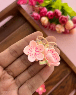 Pastel Pink Floral Claw Clip