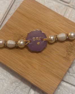 Bro Heart Pearl Resin Rakhi