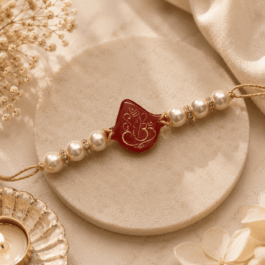 Ganesh Pearl Resin Rakhi