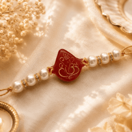Ganesh Pearl Resin Rakhi