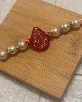 Ganesh Pearl Resin Rakhi