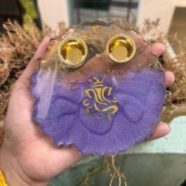 Handmade Purple Resin Pooja Thali
