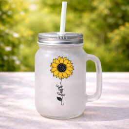 Sunlit Faith Glass Jar