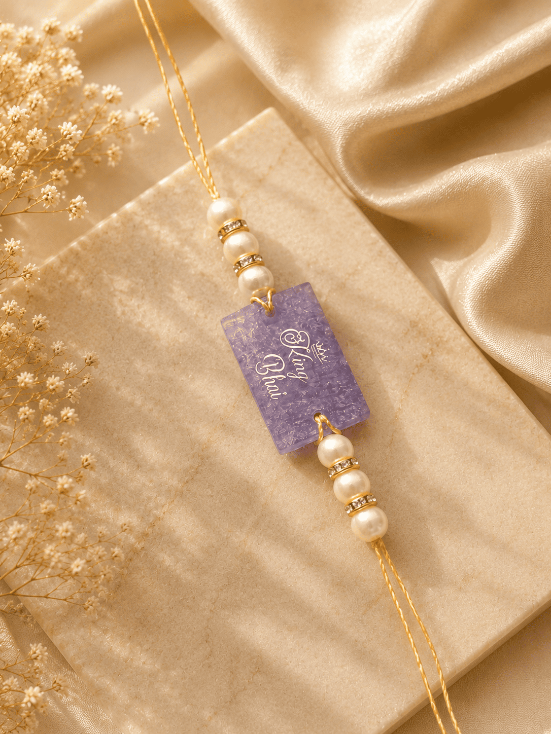 Personalized Resin Couple Rakhi - Image 2