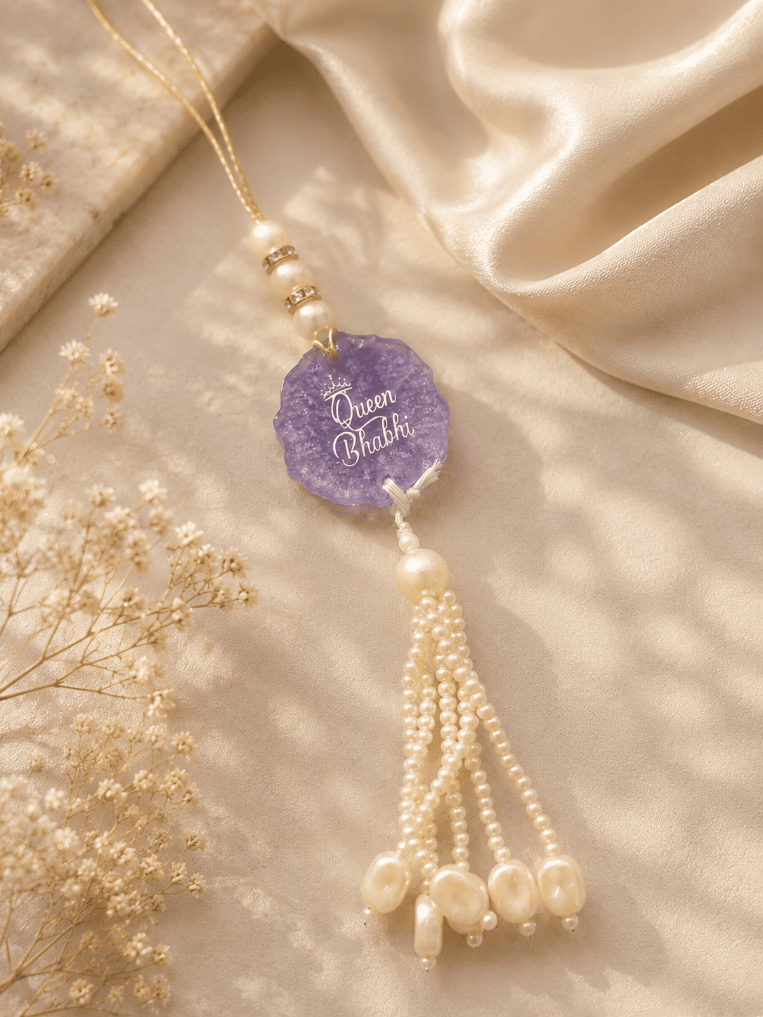 Personalized Resin Couple Rakhi - Image 3