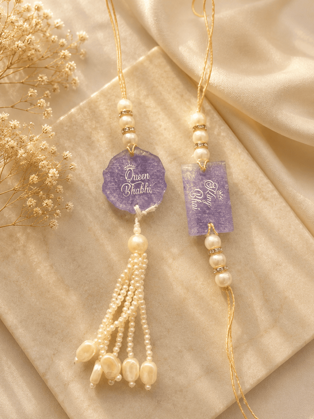 Personalized Resin Couple Rakhi