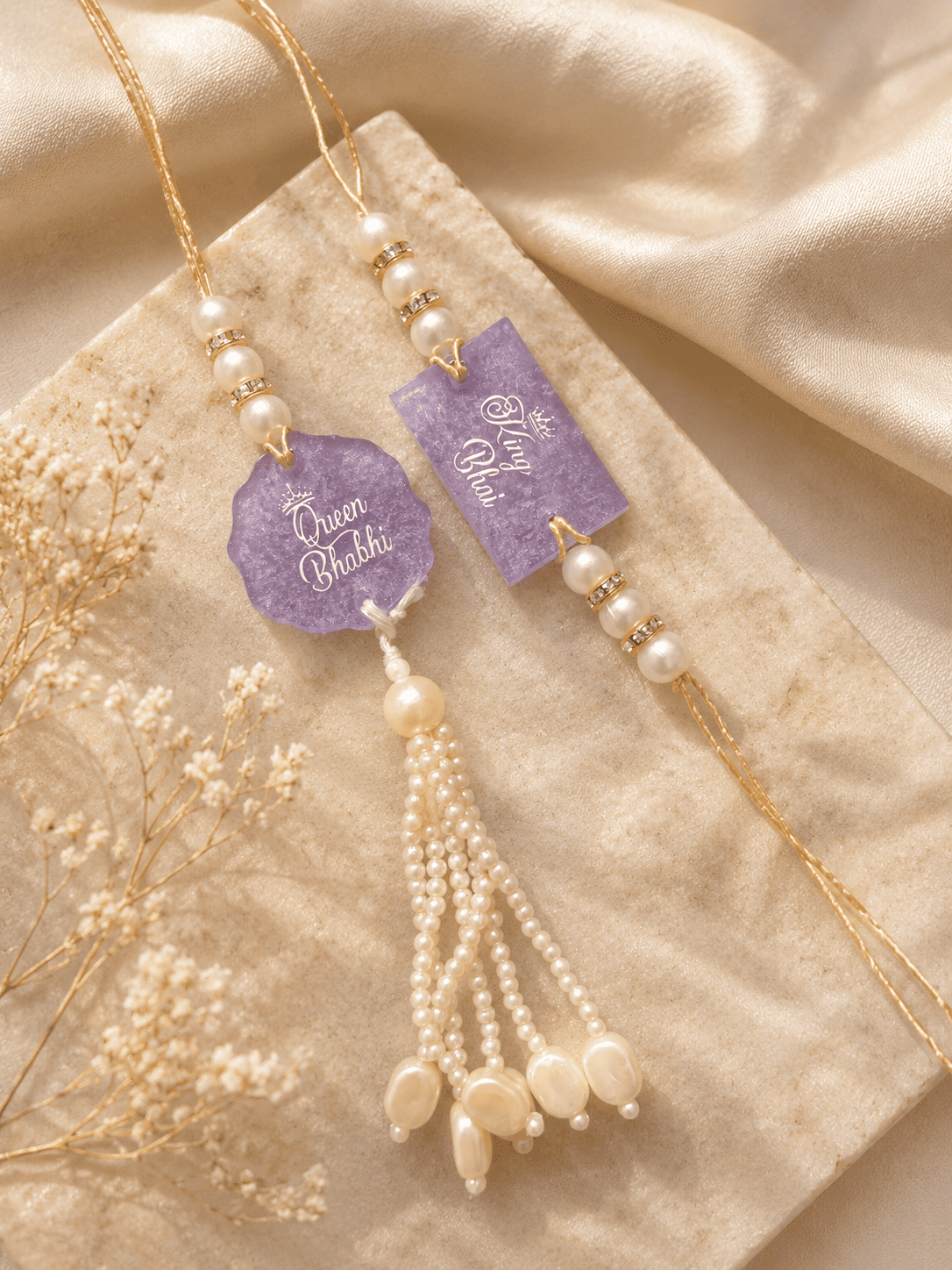 Personalized Resin Couple Rakhi - Image 4